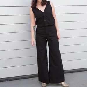 Esby Black Taly Two Piece Jumper Jumpsuit - XSmall